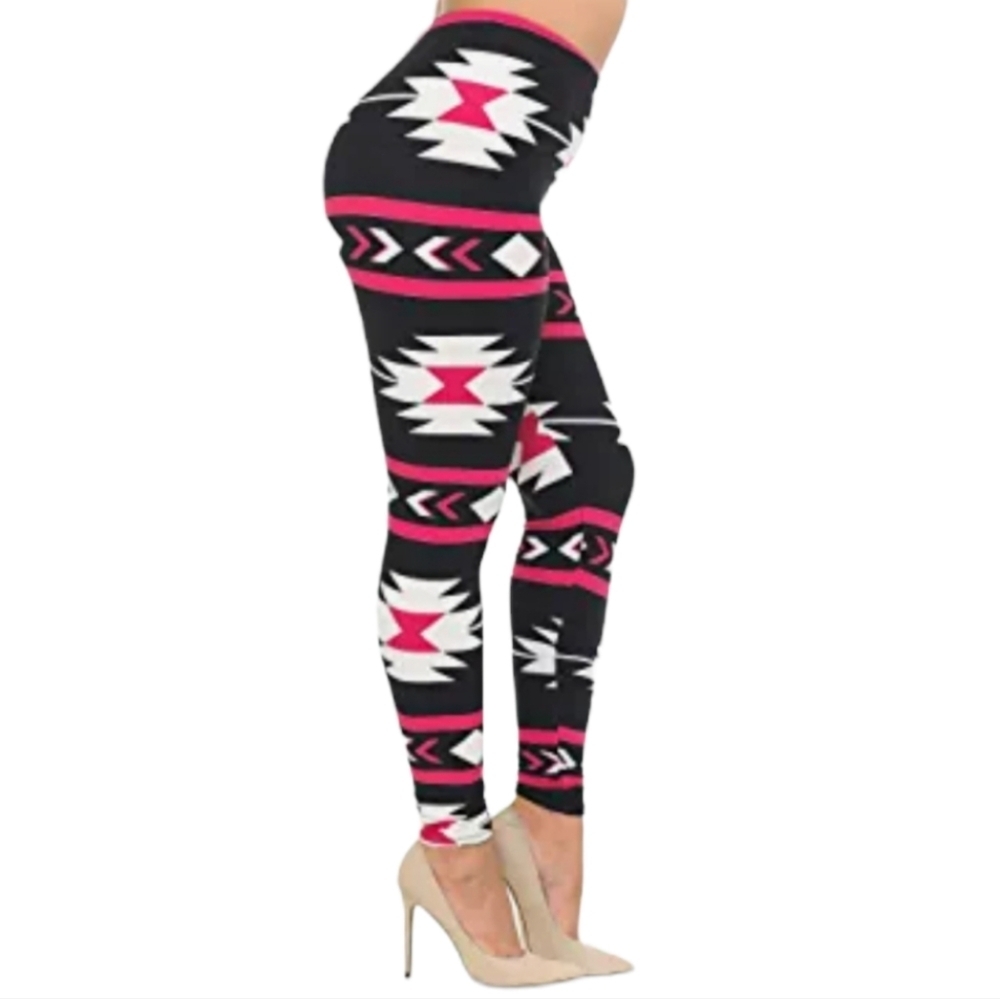 Women's Buttery Soft Aztec Printed Leggings One Size